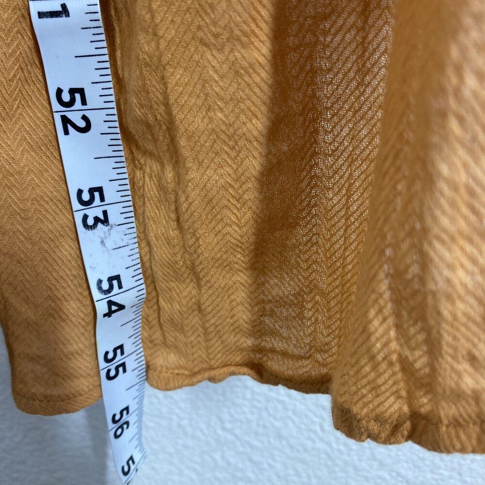 Talisman Sun Dress Small Mustard Yellow Boho Maxi Sleeveless Ruffle Tassel - Picture 6 of 16